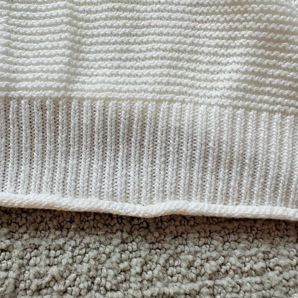LOFT White Knit Short-Sleeve Pullover Top - Picture 5 of 8
